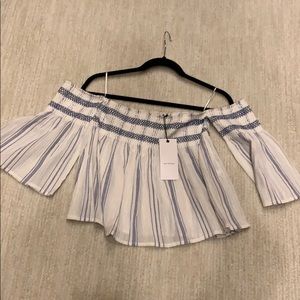 Bec and Bridge off the shoulder top
